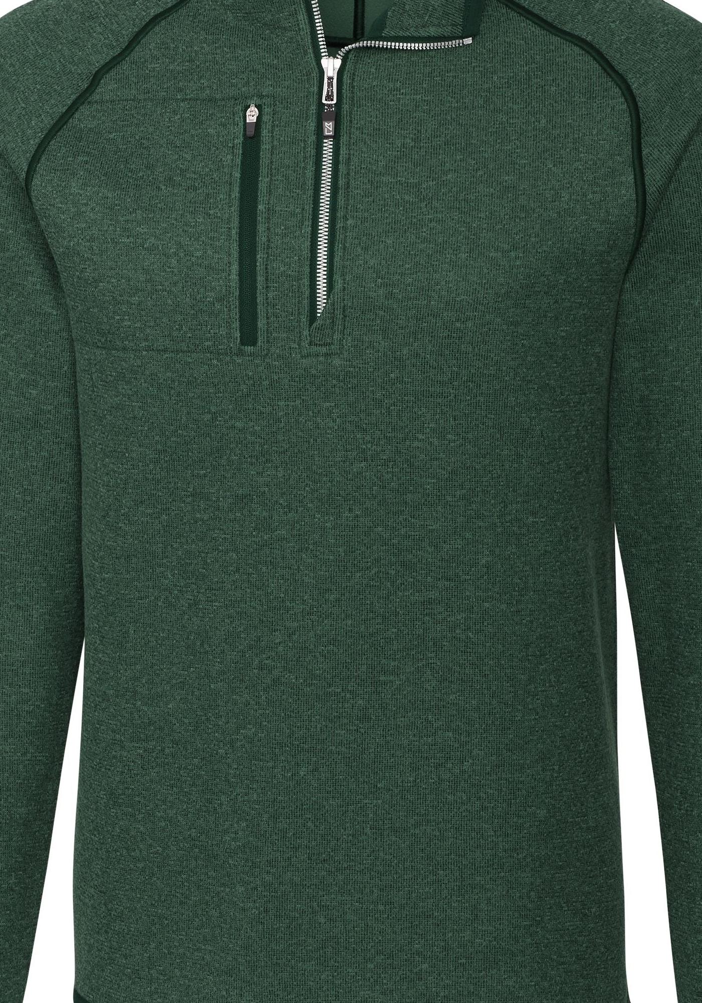 Cutter & Buck Men's Mainsail Sweater-Knit Half Zip Jacket