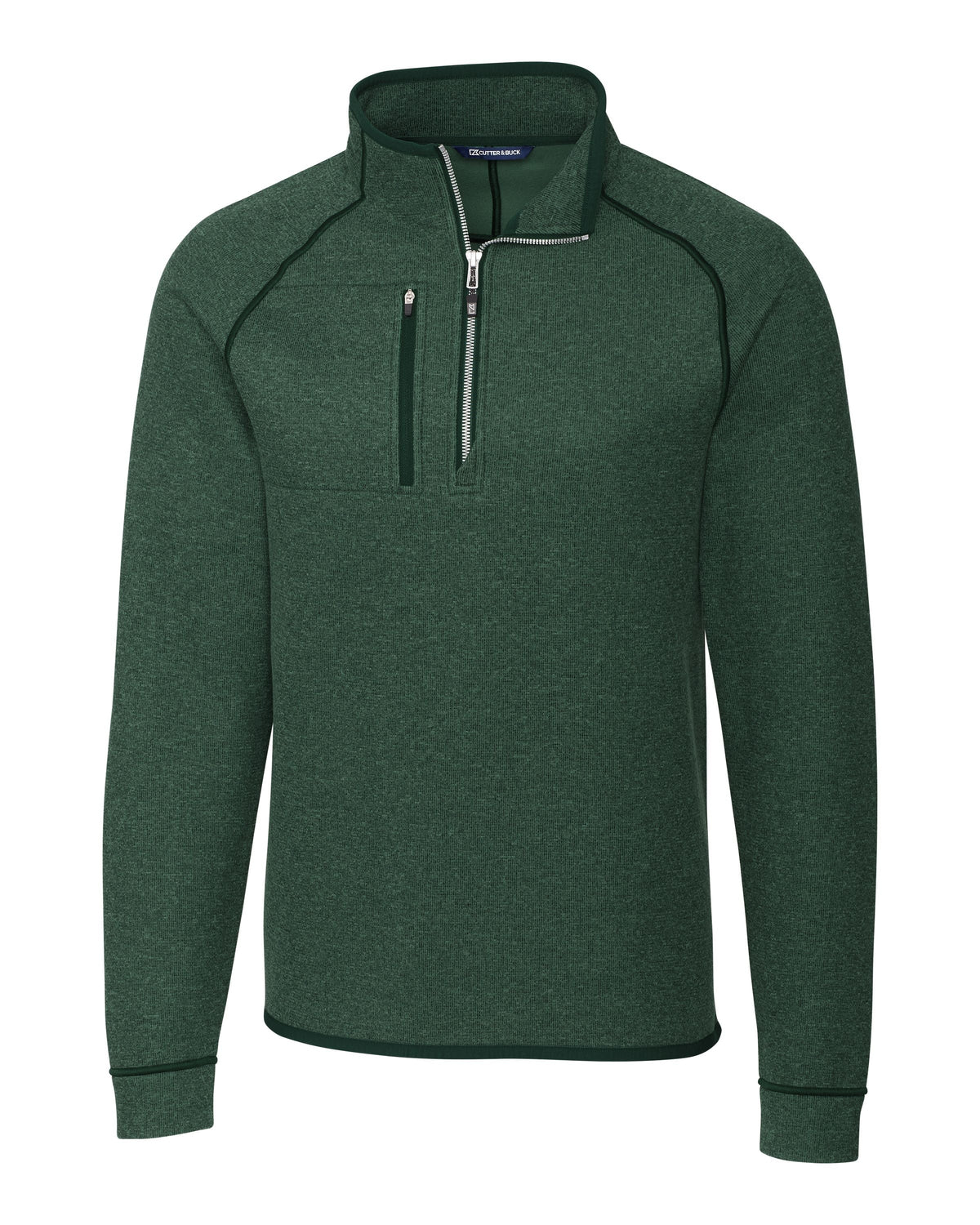 Cutter & Buck Men's Mainsail Sweater-Knit Half Zip Jacket
