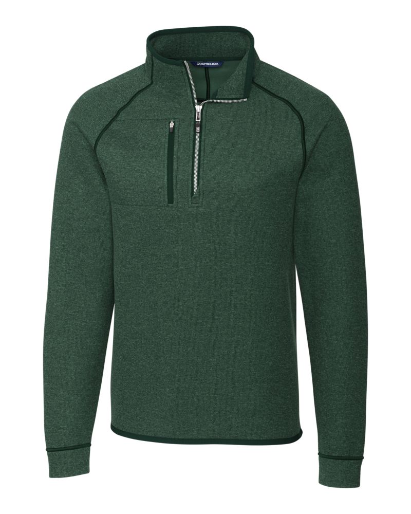 Cutter & Buck Men's Mainsail Sweater-Knit Half Zip Jacket