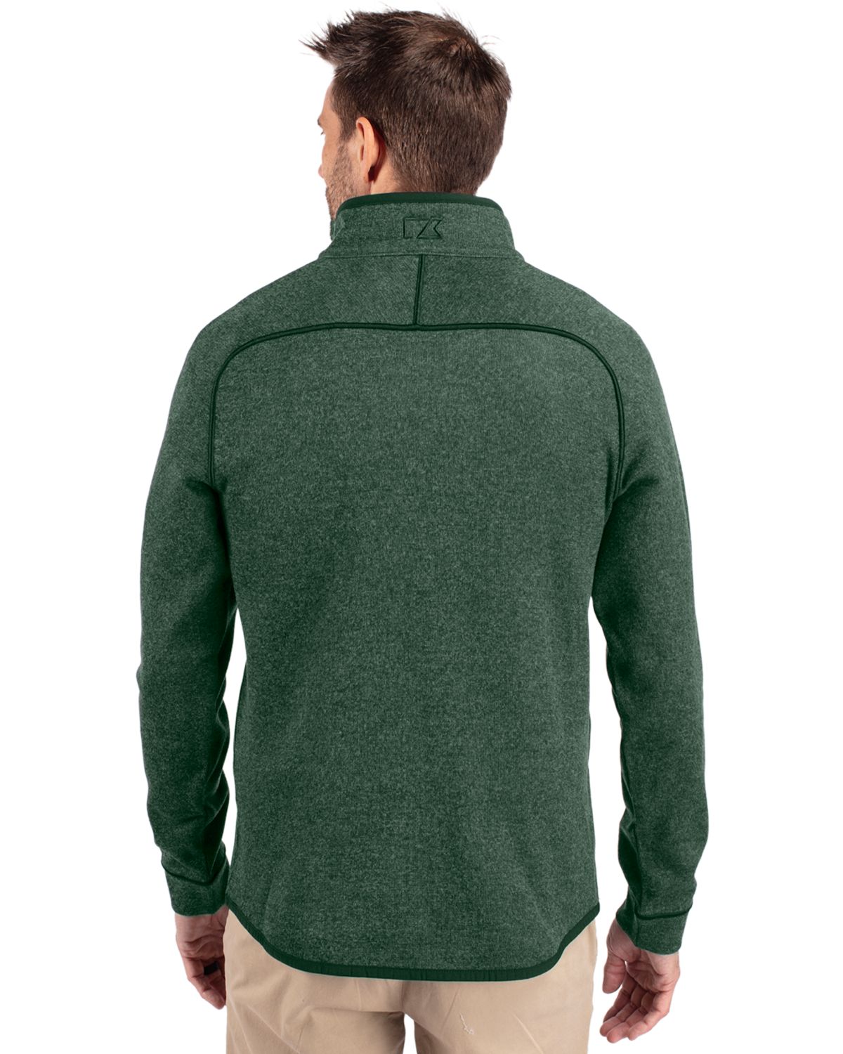 Cutter & Buck Men's Mainsail Sweater-Knit Half Zip Jacket