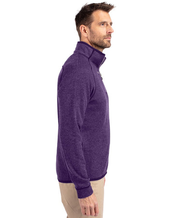 Cutter & Buck Men's Mainsail Sweater-Knit Half Zip Jacket