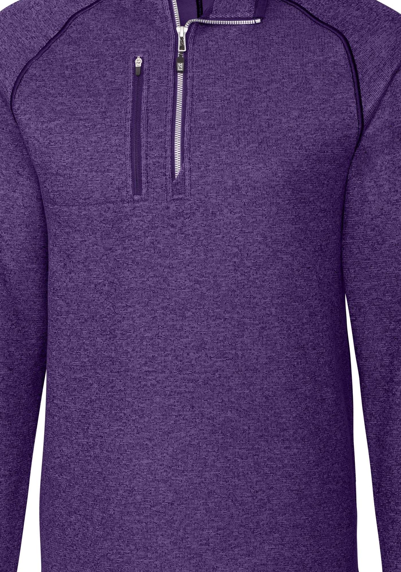 Cutter & Buck Men's Mainsail Sweater-Knit Half Zip Jacket