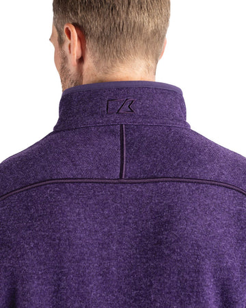 Cutter & Buck Men's Mainsail Sweater-Knit Half Zip Jacket