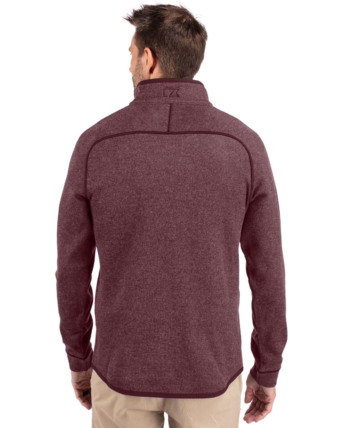 Cutter & Buck Men's Mainsail Sweater-Knit Half Zip Jacket