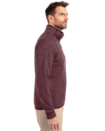 Cutter & Buck Men's Mainsail Sweater-Knit Half Zip Jacket