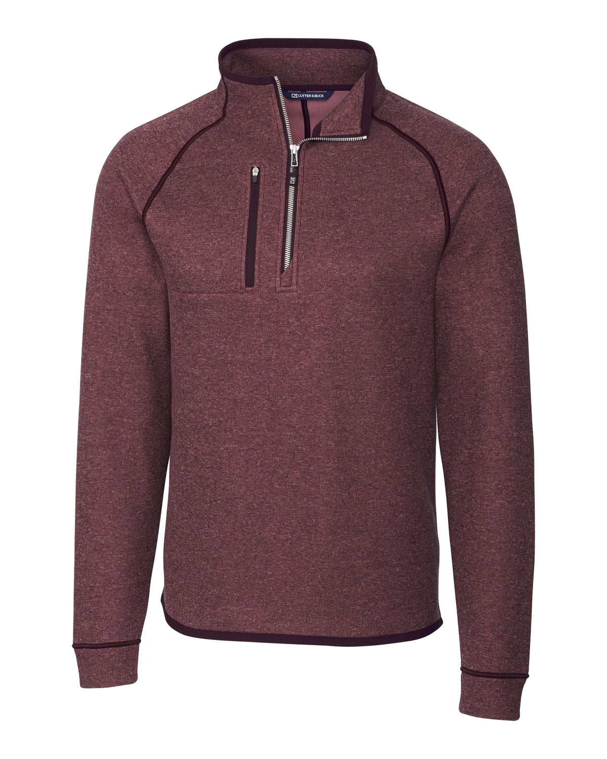 Cutter & Buck Men's Mainsail Sweater-Knit Half Zip Jacket
