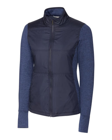 Cutter & Buck Women's Stealth Recycled Hybrid Quilted Windbreaker Jacket