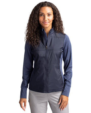 Cutter & Buck Women's Stealth Recycled Hybrid Quilted Windbreaker Jacket
