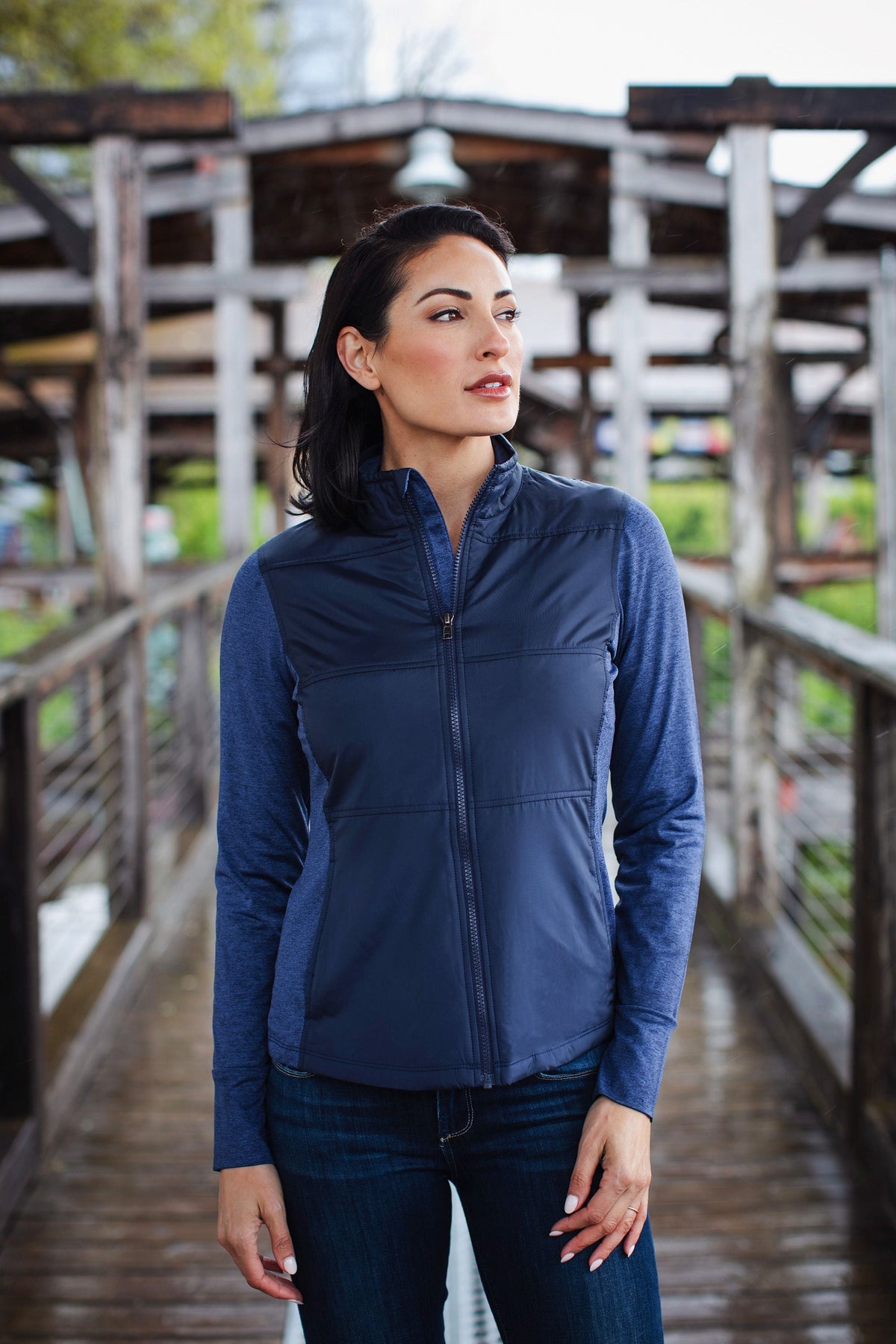 Cutter & Buck Women's Stealth Recycled Hybrid Quilted Windbreaker Jacket