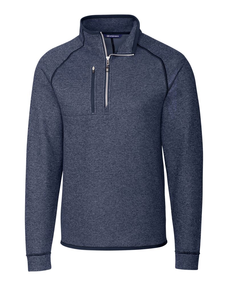 Cutter & Buck Men's Mainsail Sweater-Knit Half Zip Jacket