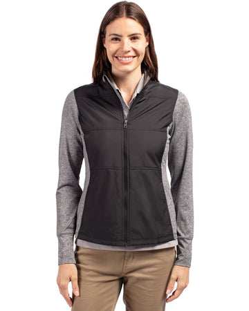 Cutter & Buck Women's Stealth Recycled Hybrid Quilted Windbreaker Jacket