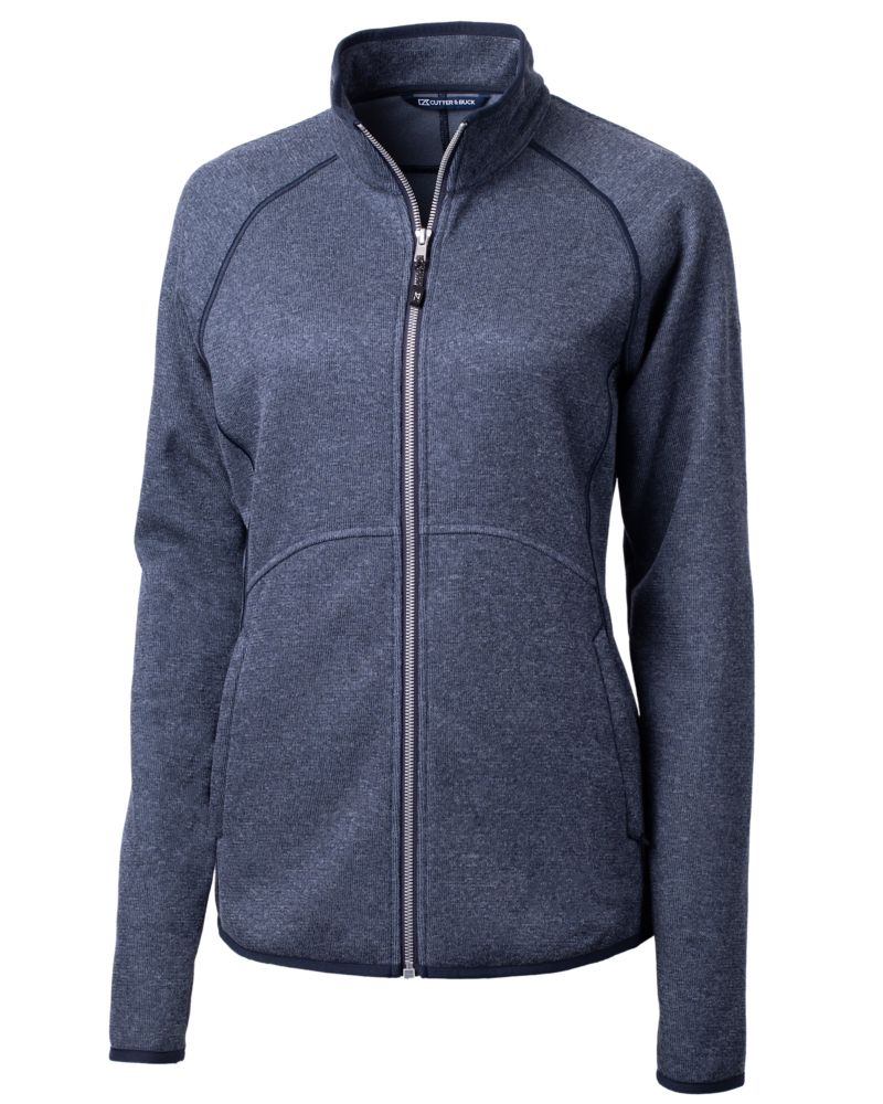 Cutter & Buck Women's Mainsail Sweater-Knit Full Zip Jacket