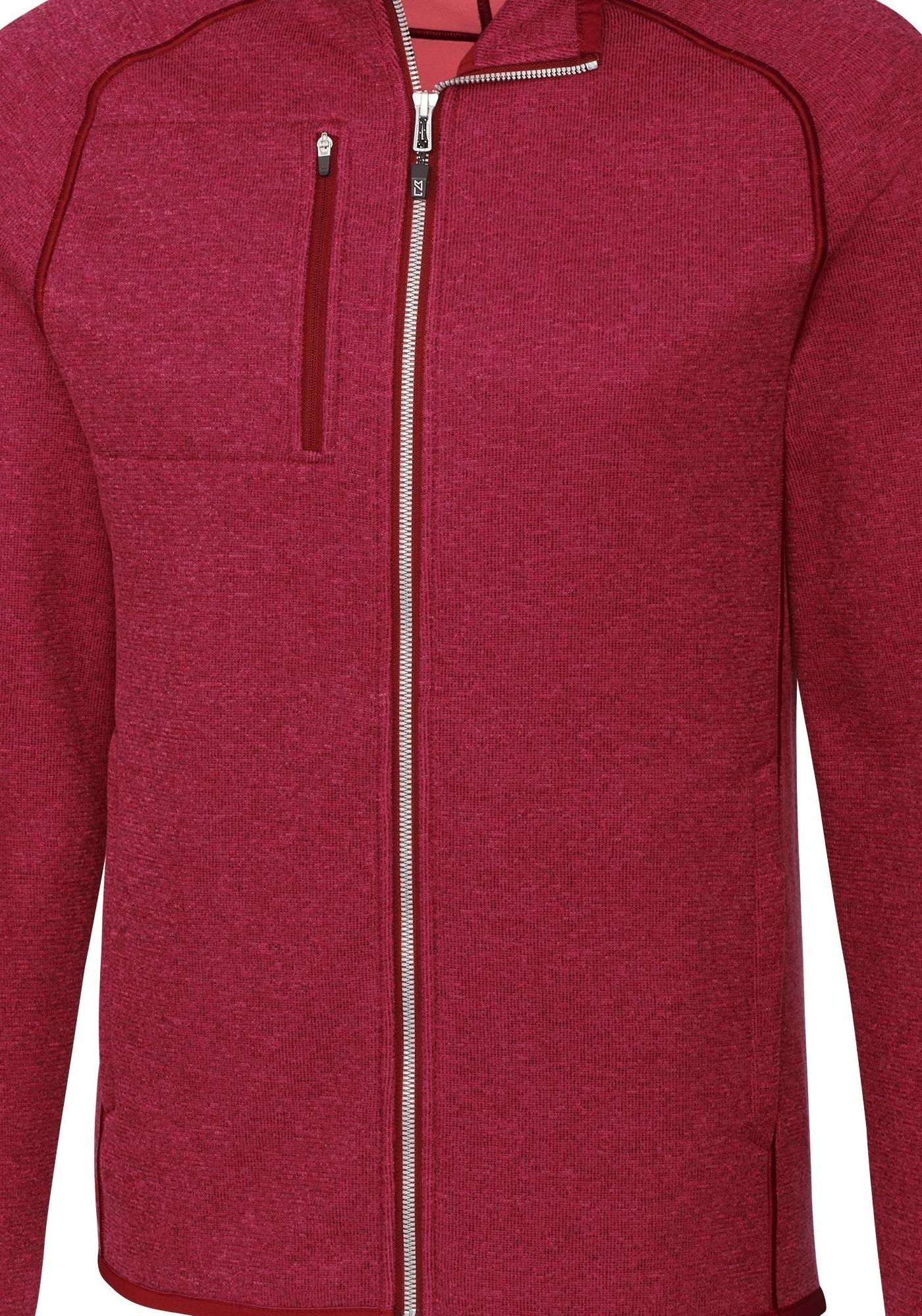 Cutter & Buck Men's Mainsail Sweater-Knit Full Zip Jacket