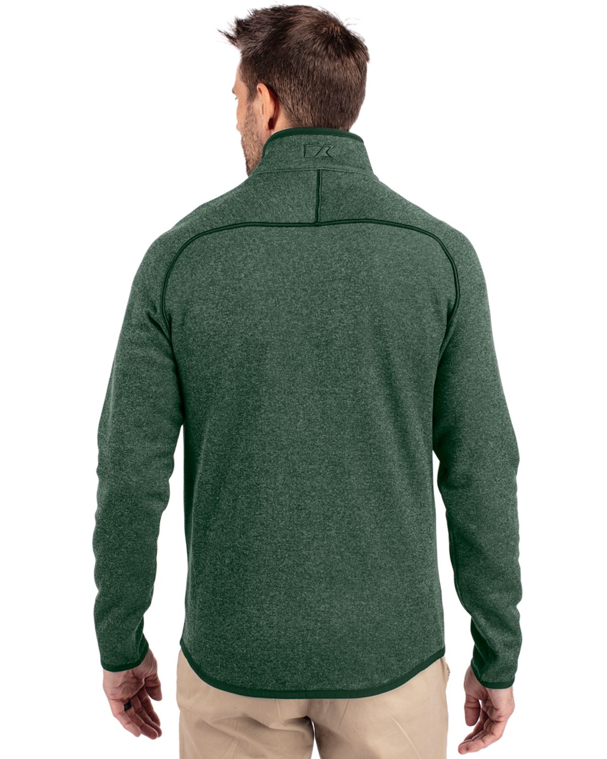 Cutter & Buck Men's Mainsail Sweater-Knit Full Zip Jacket