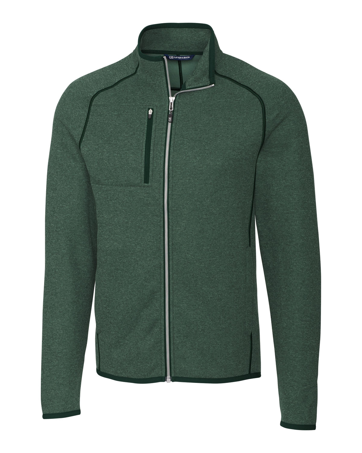 Cutter & Buck Men's Mainsail Sweater-Knit Full Zip Jacket