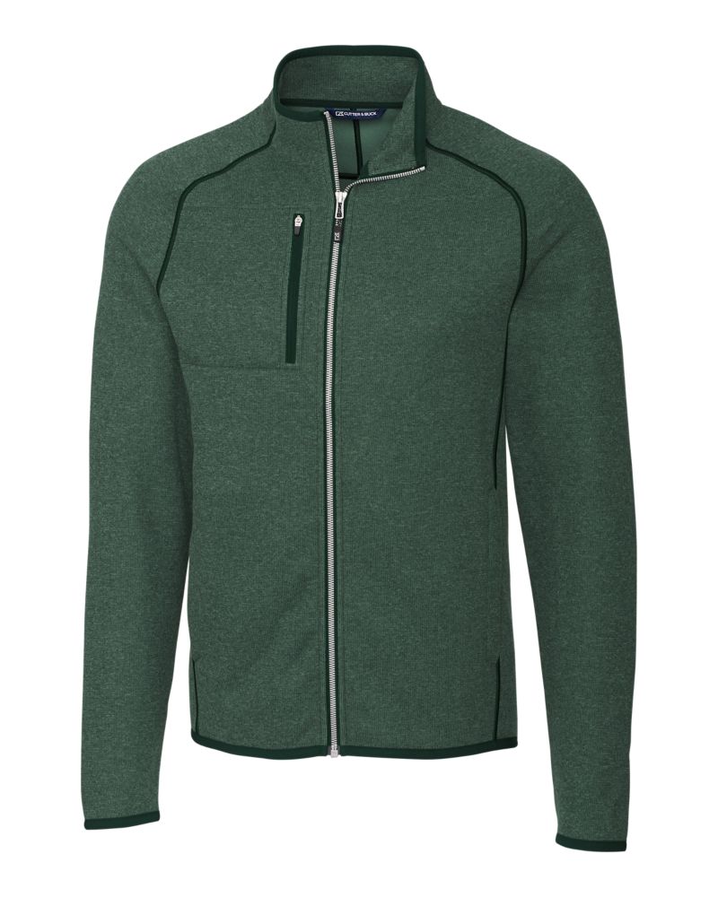 Cutter & Buck Men's Mainsail Sweater-Knit Full Zip Jacket