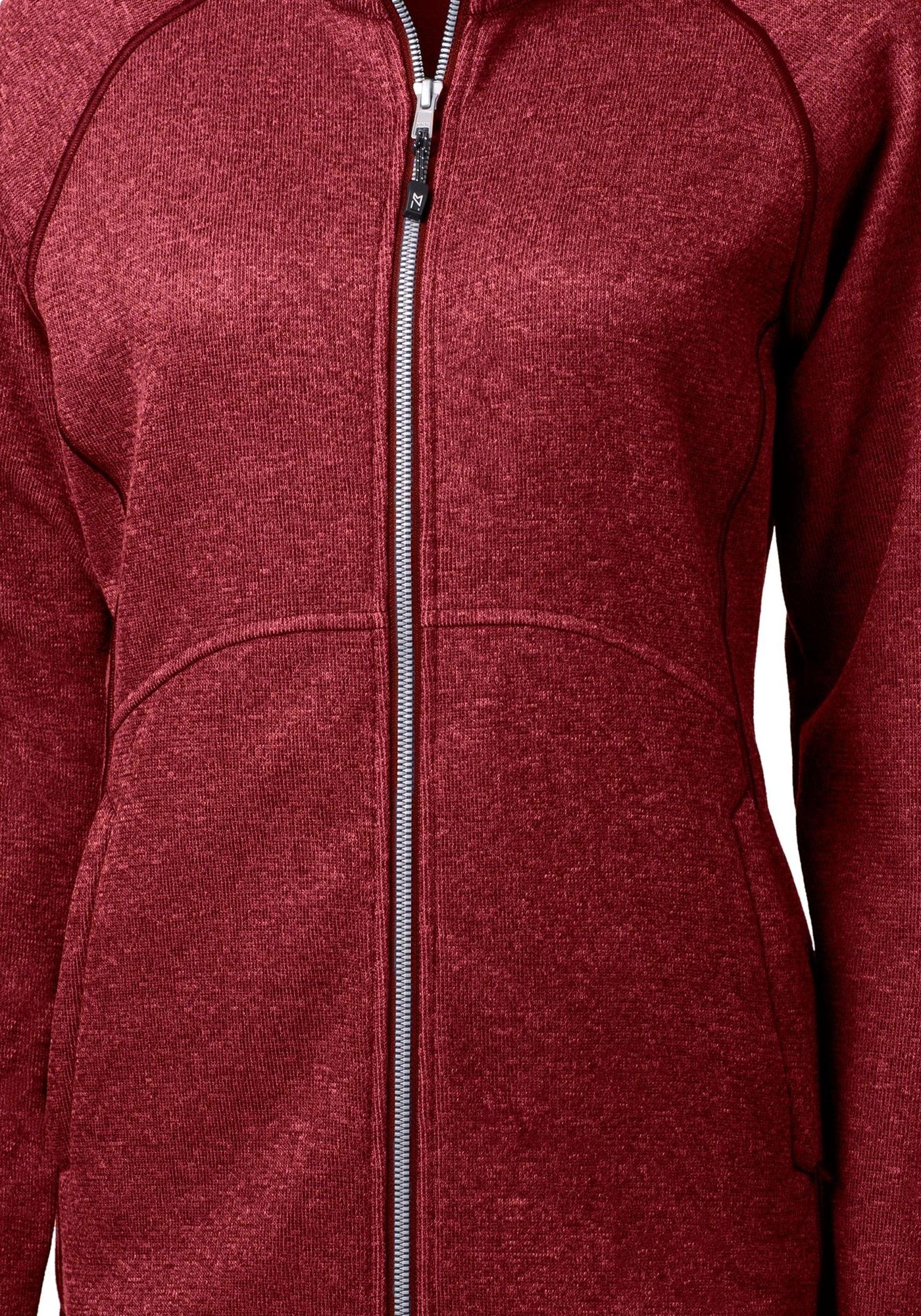Cutter & Buck Women's Mainsail Sweater-Knit Full Zip Jacket