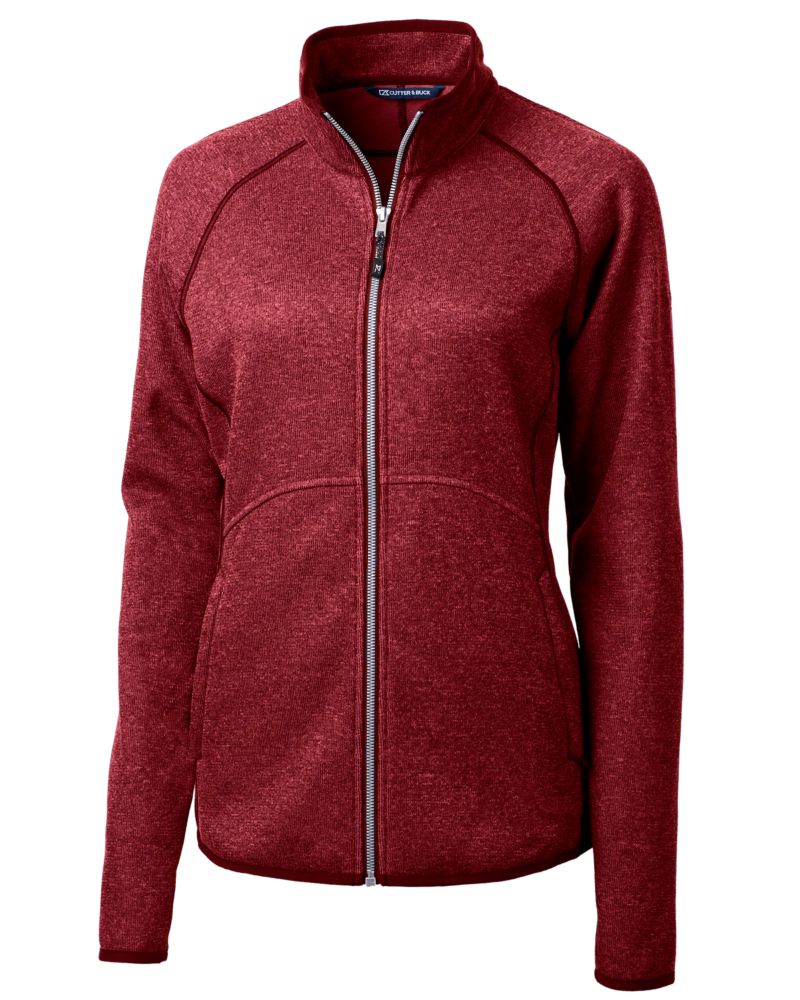 Cutter & Buck Women's Mainsail Sweater-Knit Full Zip Jacket
