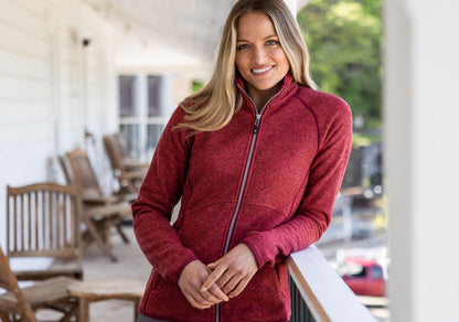 Cutter & Buck Women's Mainsail Sweater-Knit Full Zip Jacket