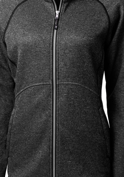 Cutter & Buck Women's Mainsail Sweater-Knit Full Zip Jacket