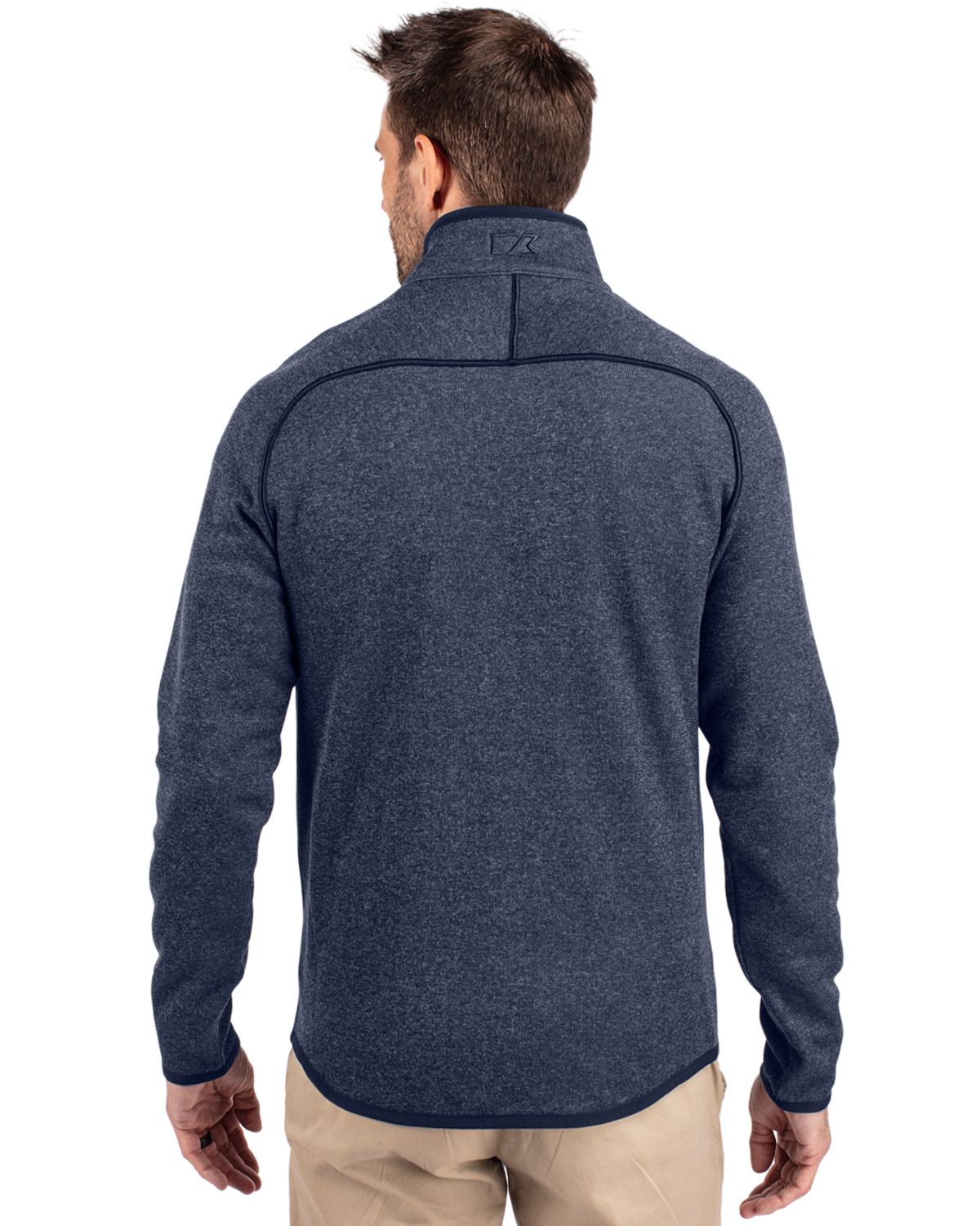 Cutter & Buck Men's Mainsail Sweater-Knit Full Zip Jacket
