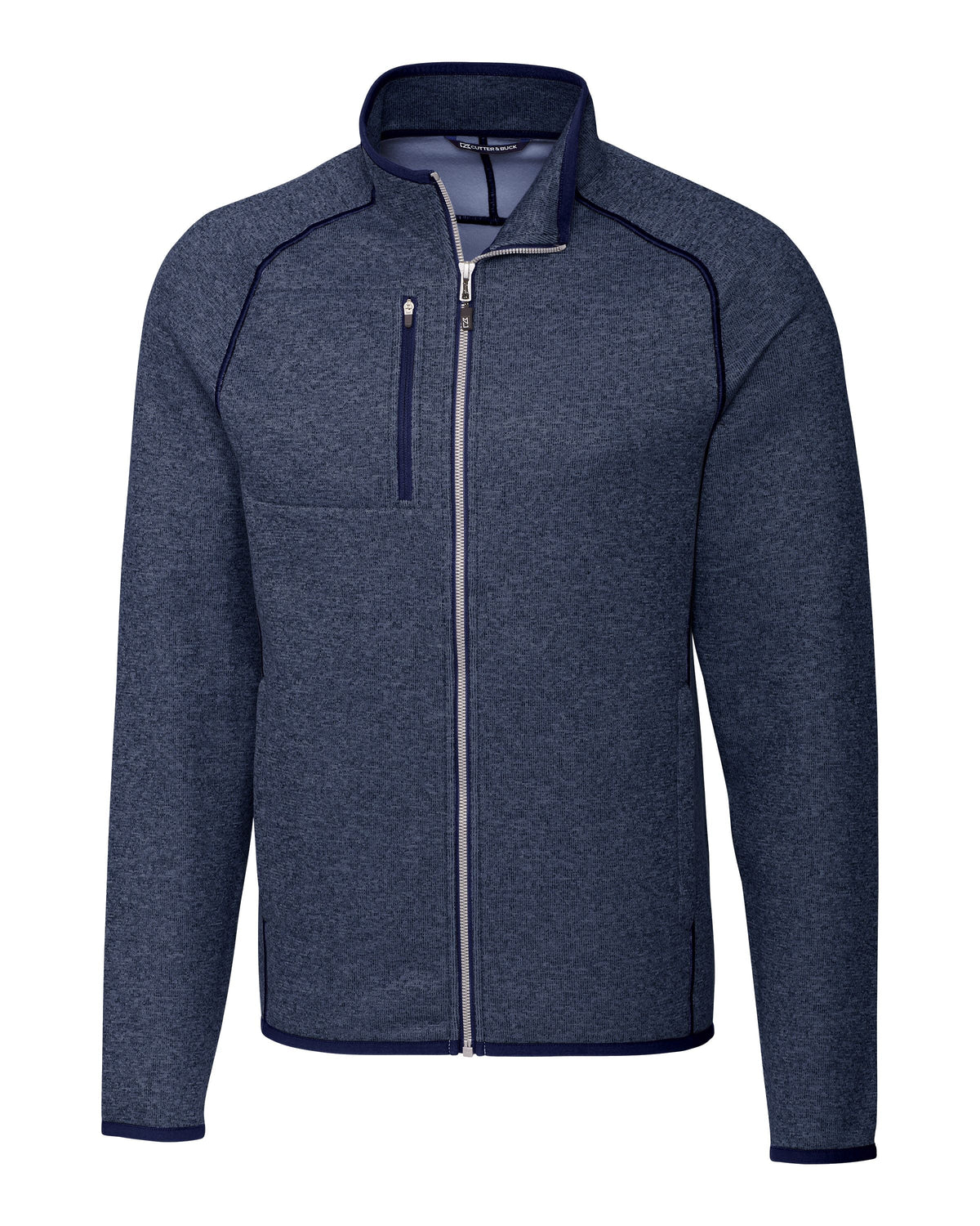Cutter & Buck Men's Mainsail Sweater-Knit Full Zip Jacket