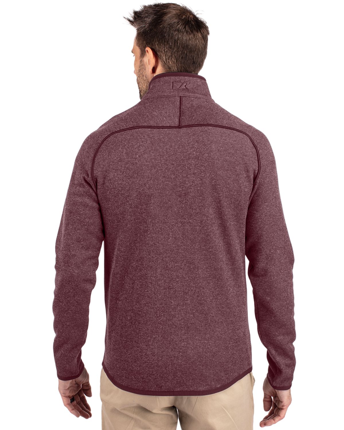 Cutter & Buck Men's Mainsail Sweater-Knit Full Zip Jacket