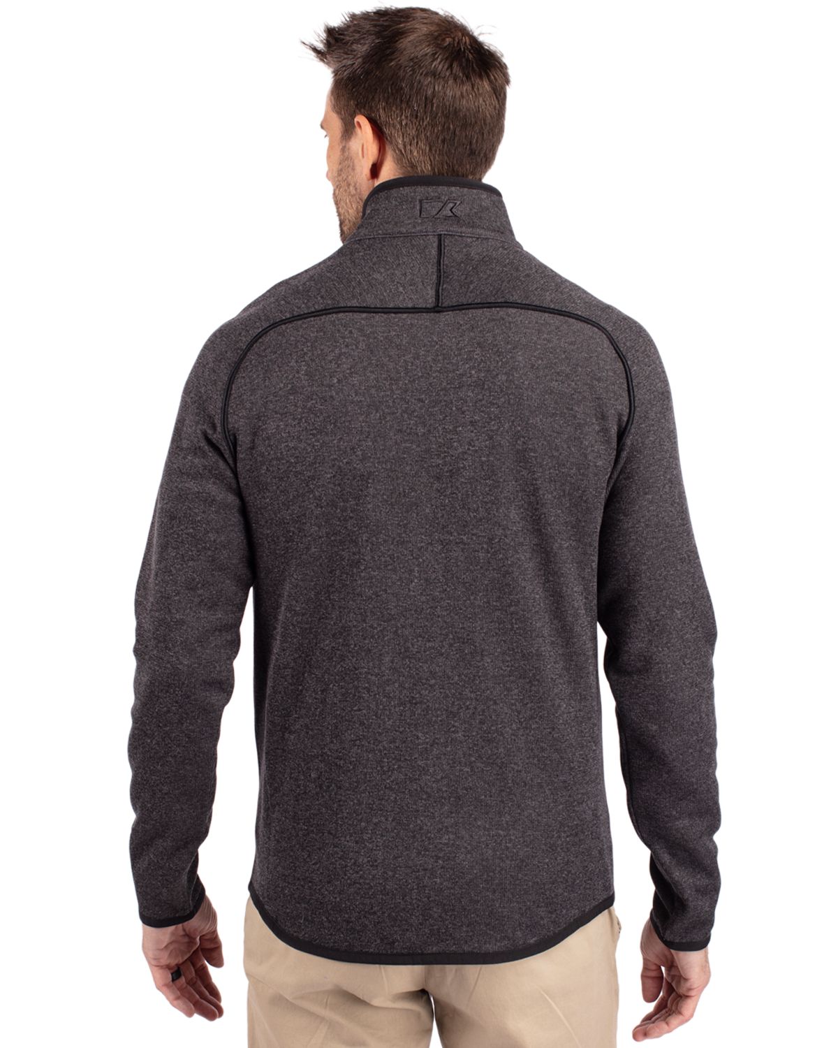 Cutter & Buck Men's Mainsail Sweater-Knit Full Zip Jacket