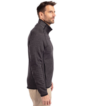 Cutter & Buck Men's Mainsail Sweater-Knit Full Zip Jacket
