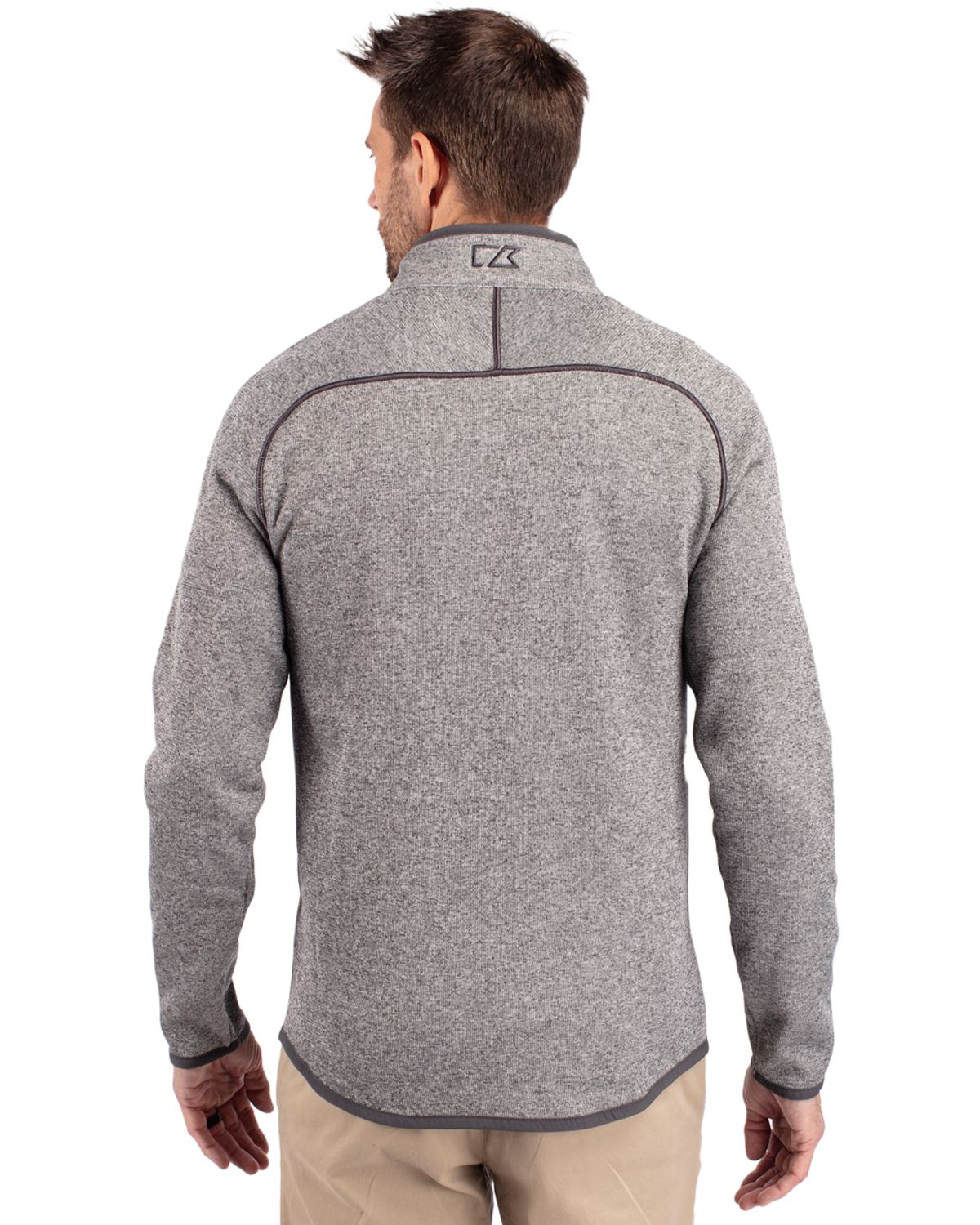 Cutter & Buck Men's Mainsail Sweater-Knit Full Zip Jacket