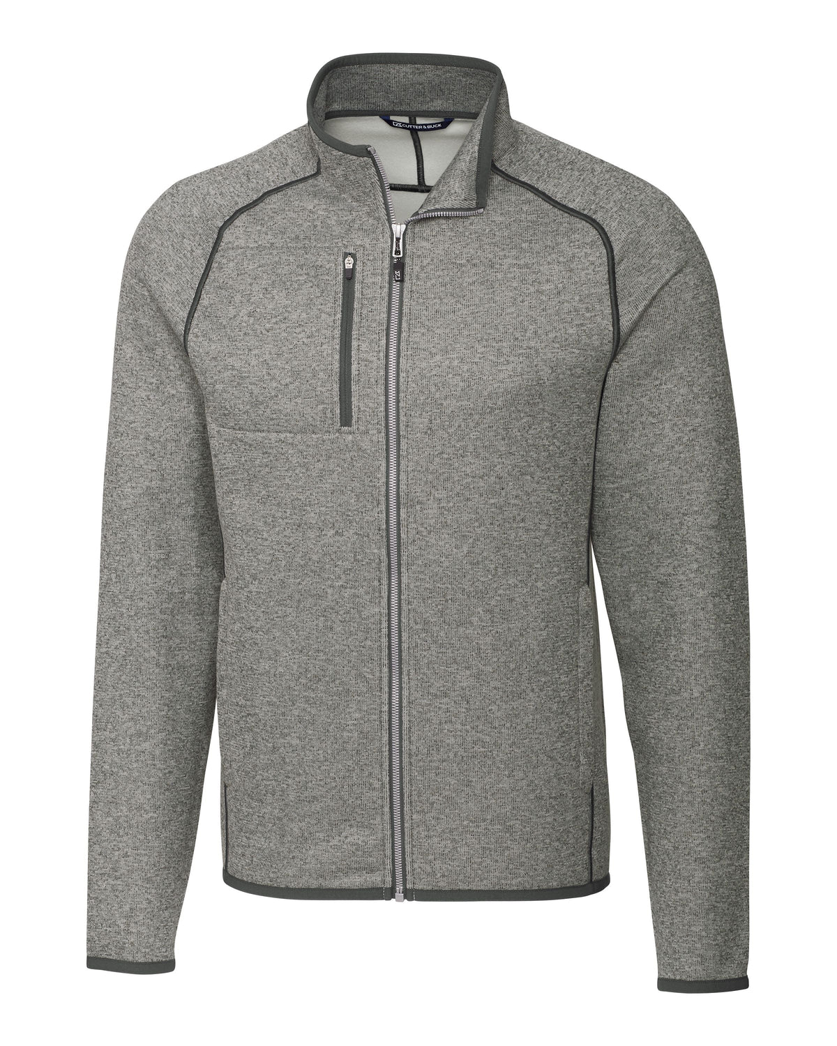 Cutter & Buck Men's Mainsail Sweater-Knit Full Zip Jacket