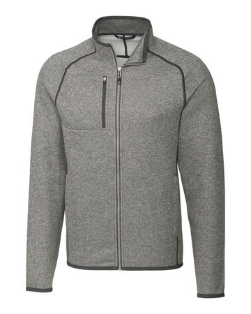 Cutter & Buck Men's Mainsail Sweater-Knit Full Zip Jacket