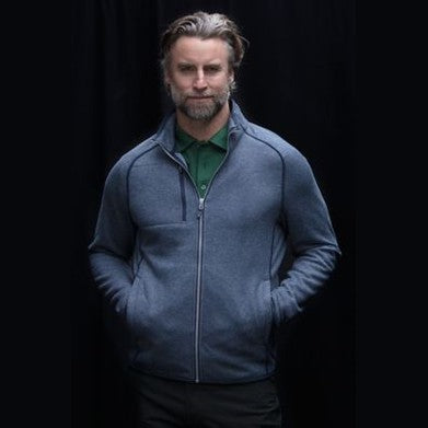 Cutter & Buck Men's Mainsail Sweater-Knit Full Zip Jacket