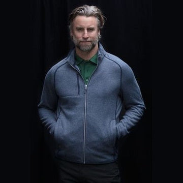 Cutter & Buck Men's Mainsail Sweater-Knit Full Zip Jacket