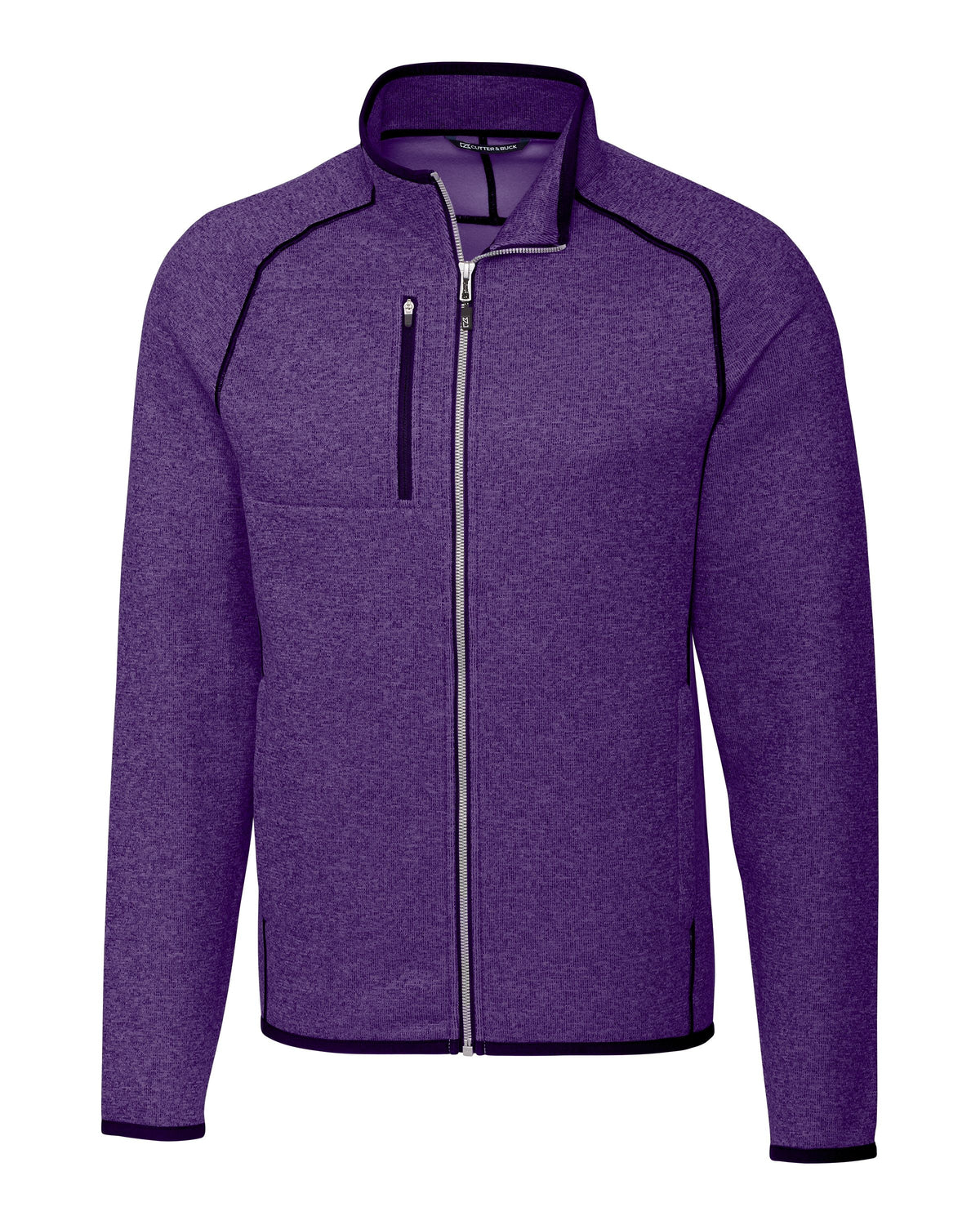 Cutter & Buck Men's Mainsail Sweater-Knit Full Zip Jacket