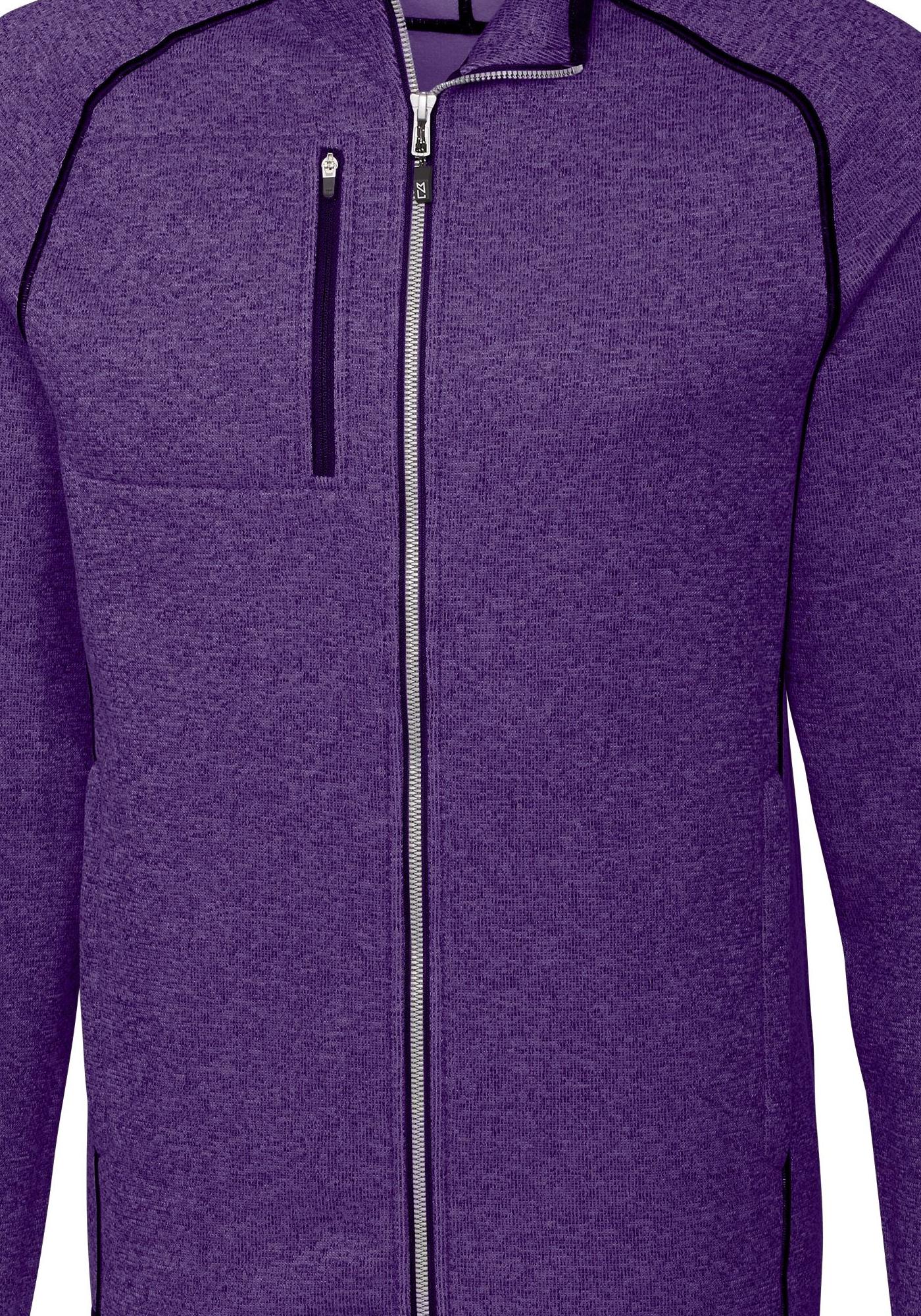 Cutter & Buck Men's Mainsail Sweater-Knit Full Zip Jacket