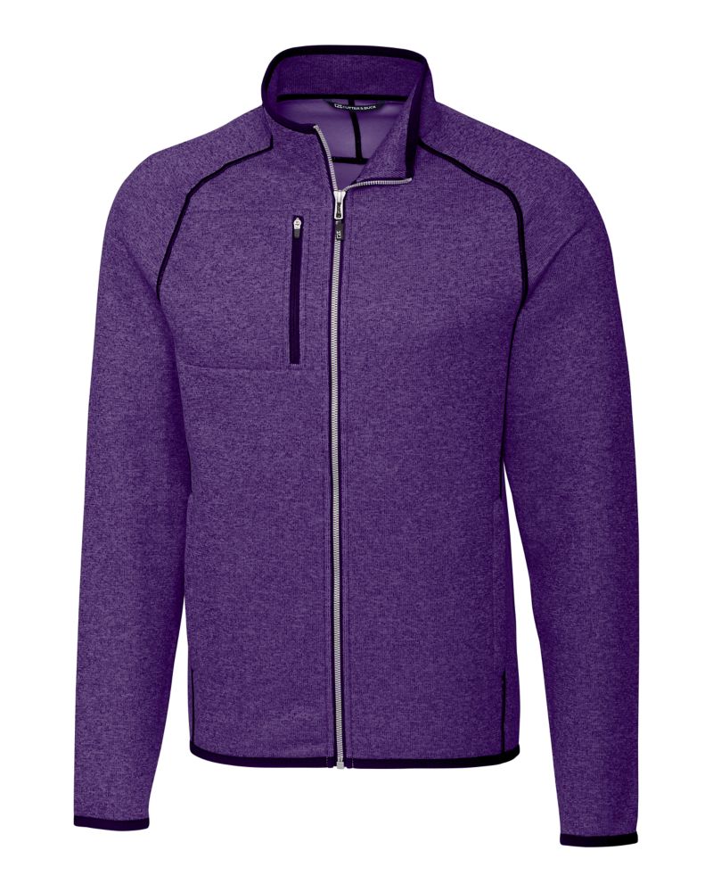 Cutter & Buck Men's Mainsail Sweater-Knit Full Zip Jacket