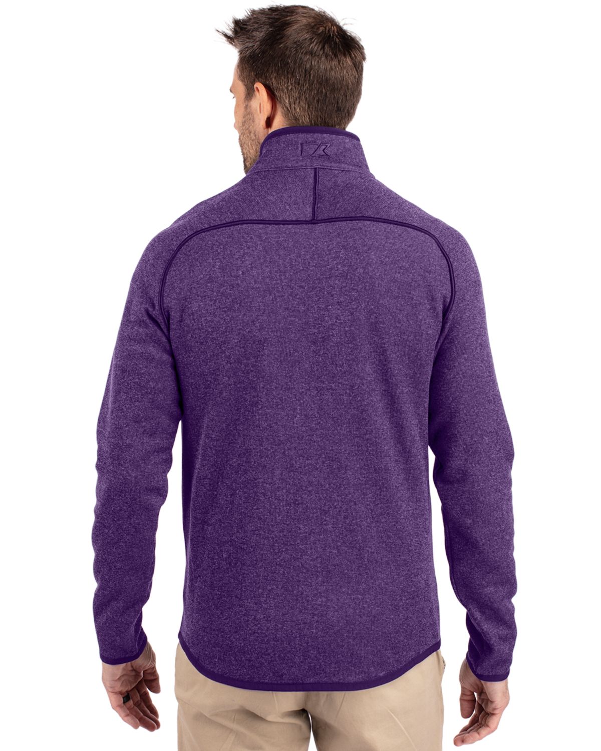 Cutter & Buck Men's Mainsail Sweater-Knit Full Zip Jacket