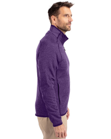 Cutter & Buck Men's Mainsail Sweater-Knit Full Zip Jacket