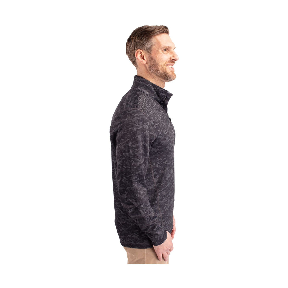 Cutter & Buck Men's Traverse Big & Tall Camo Quarter Zip Pullover