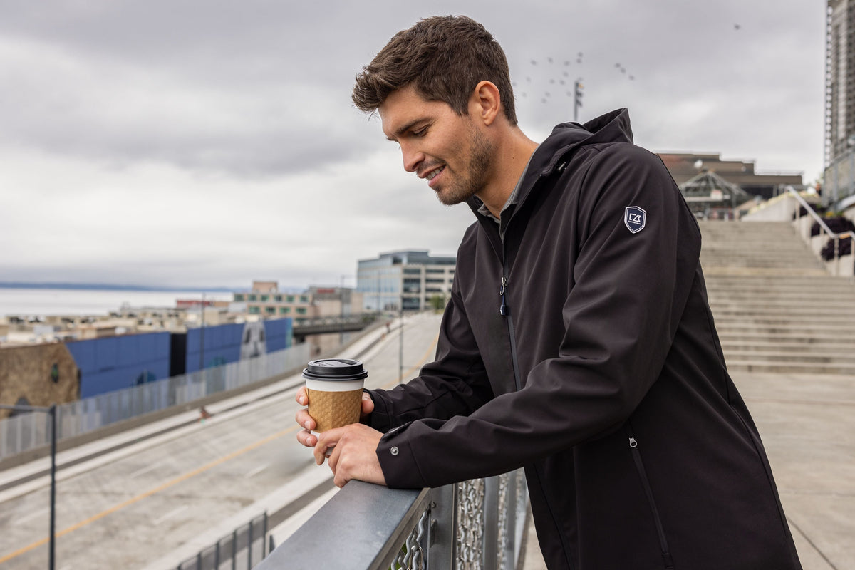 Cutter & Buck Men's Camano Recycled Everyday Stretch Water Resistant Full Zip Jacket