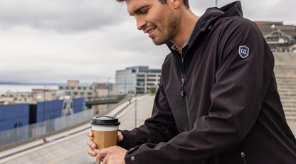 Cutter & Buck Men's Camano Recycled Everyday Stretch Water Resistant Full Zip Jacket