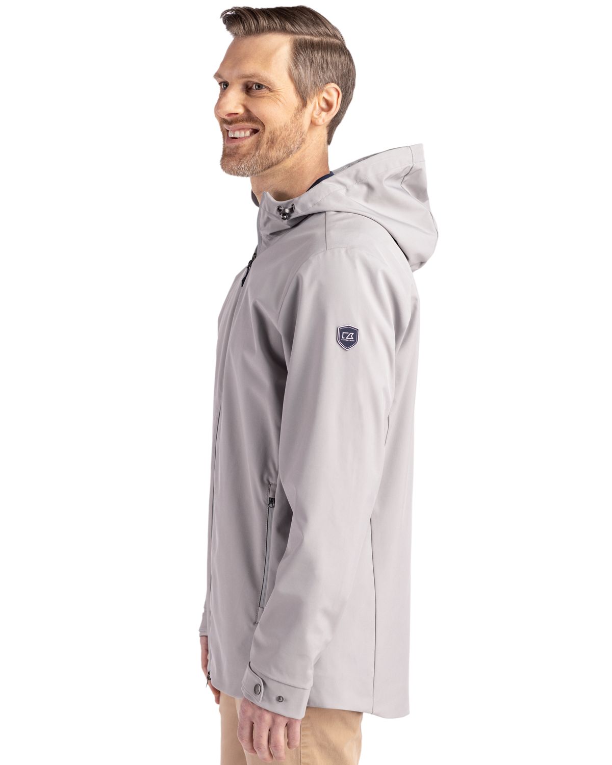 Cutter & Buck Men's Camano Recycled Everyday Stretch Water Resistant Full Zip Jacket