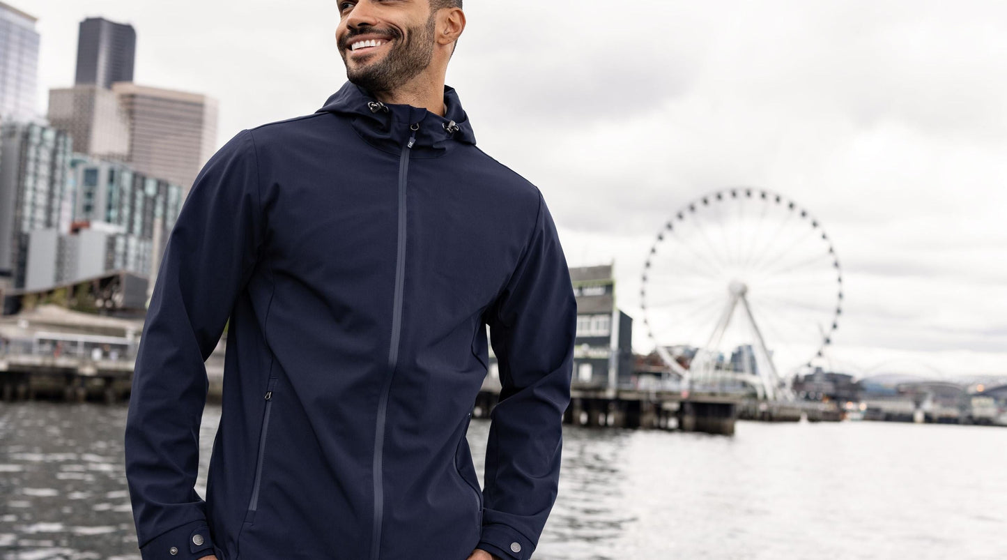 Cutter & Buck Men's Camano Recycled Everyday Stretch Water Resistant Full Zip Jacket
