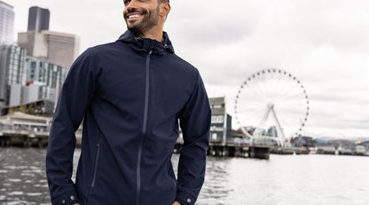 Cutter & Buck Men's Camano Recycled Everyday Stretch Water Resistant Full Zip Jacket