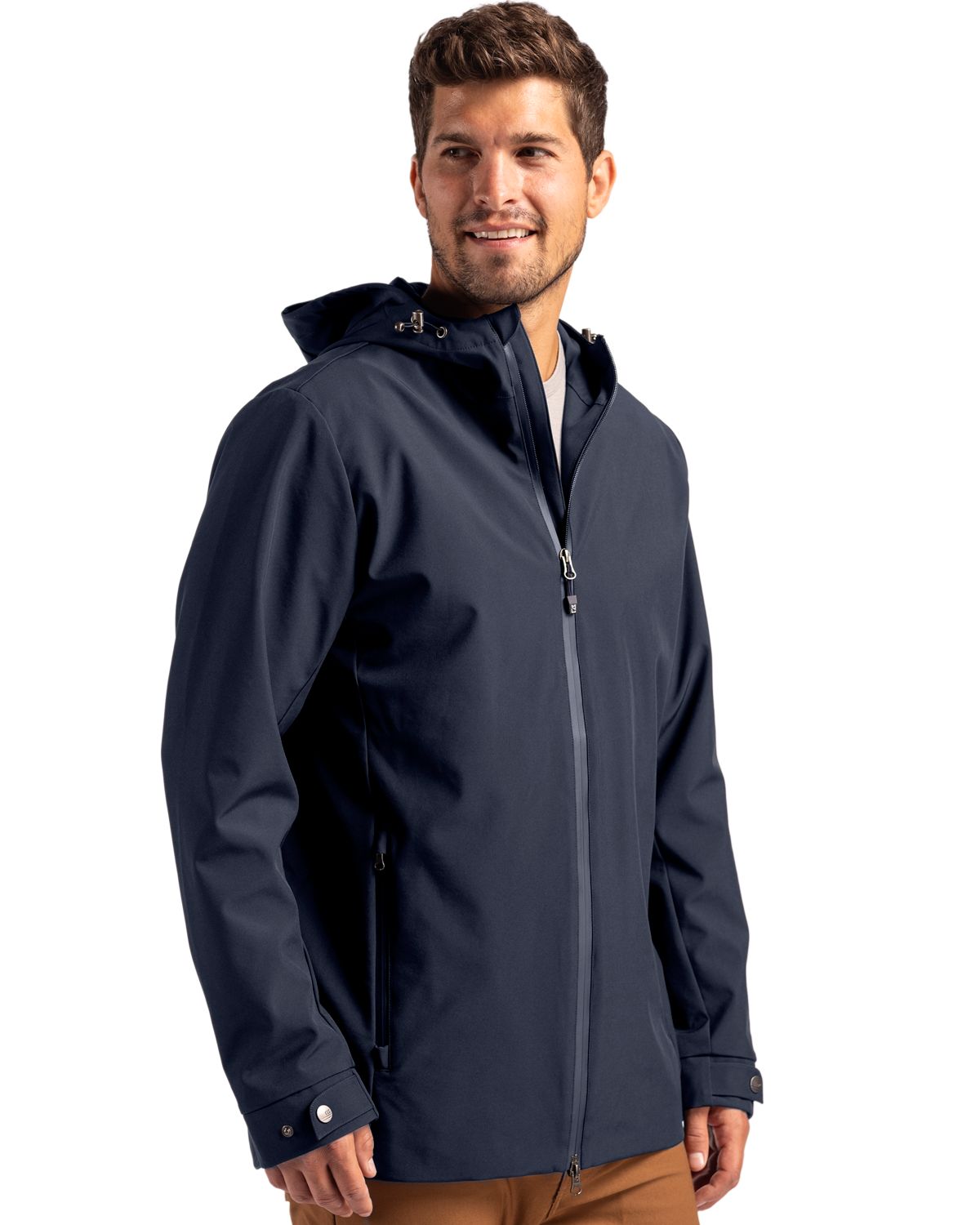 Cutter & Buck Men's Camano Recycled Everyday Stretch Water Resistant Full Zip Jacket