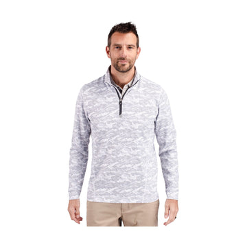 Cutter & Buck Men's Traverse Big & Tall Camo Quarter Zip Pullover