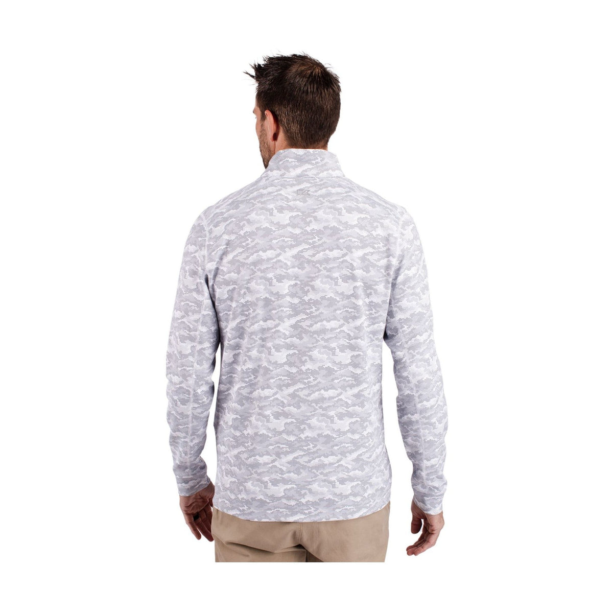 Cutter & Buck Men's Traverse Big & Tall Camo Quarter Zip Pullover