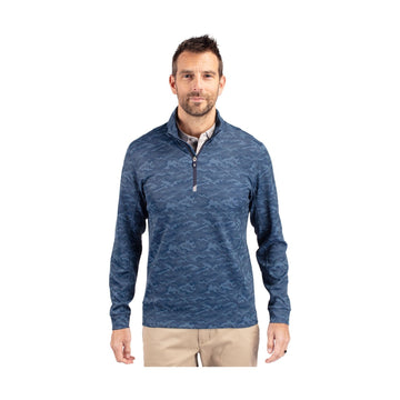 Cutter & Buck Men's Traverse Big & Tall Camo Quarter Zip Pullover