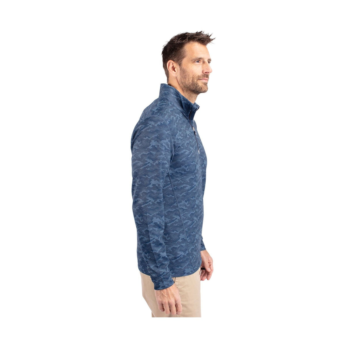 Cutter & Buck Men's Traverse Big & Tall Camo Quarter Zip Pullover